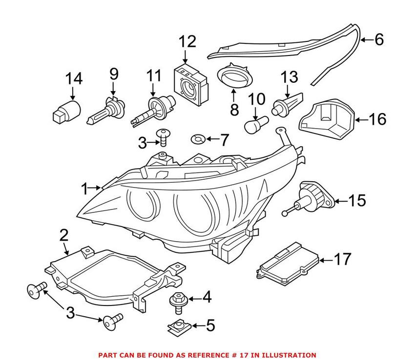 BMW Headlight Ballast (Xenon) 63126907488